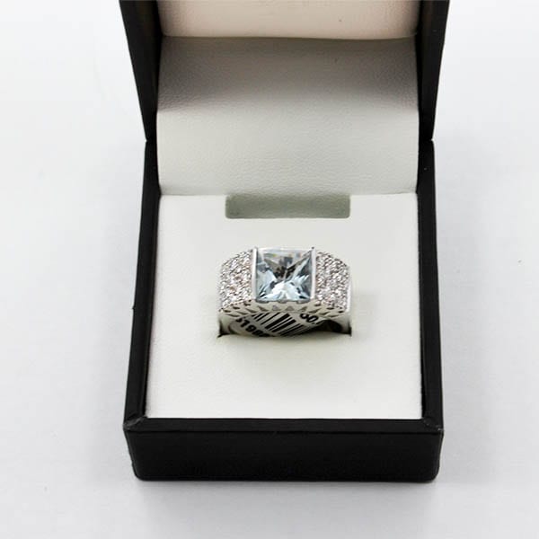 Aquamarine and Diamond Gold Ring 8.20 Grams - 2.14cts AQU 0.52ct Diamond 1 Aquamarine and Diamond Gold Ring 8.20 Grams - 2.14cts AQU 0.52ct Diamond