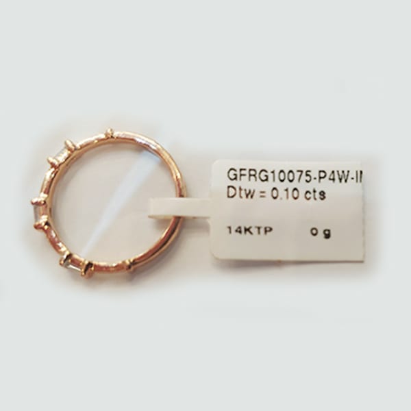 Diamond and Rose Gold Ring (14K - 0.10 Carats) 2 Sapphire and Diamond Gold Ring 4.94 Grams - 0.22cts Sapphire 1.05 cts Diamond