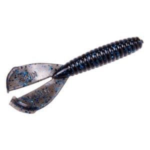 Strike King Rage Twin Tail Menace Grub BlkBl