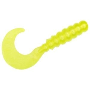 Strike King Mr. Crappie Grub - Hot Chartreuse