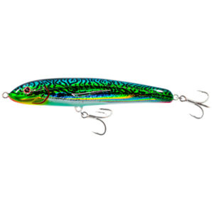 Nomad Tackle Riptide Sinking Stickbait Fishing Lure - Silver Green Mackerel
