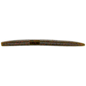 Yamamoto Baits Senko Fishing Lure - Green Pumpkin with Small Red and Large Black Flakes