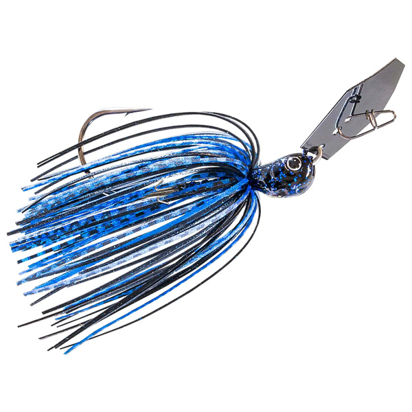 Z-Man ChatterBait JackHammer Jig Lure, 3/8oz - Black/Blue 1 Z-Man ChatterBait JackHammer Jig Lure - Black/Blue