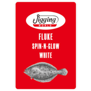 Jigging World Fluke Rig with Spin and Glow, White