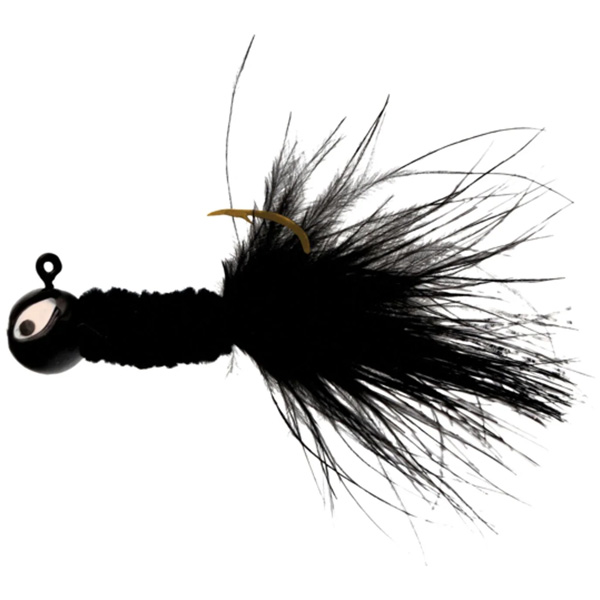 Eagle Claw Pro-V Crappie Chenille Jig Lures, 1/16oz - Black 1 Eagle Claw Pro-V Crappie Chenille Jig Lure - Black