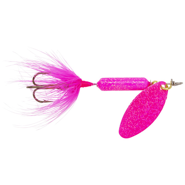 Yakima Bait Original Rooster Tail Treble Fishing Lure, 1/16oz - Glitter Pink 1 Yakima Bait Original Rooster Tail Treble Fishing Lure - Glitter Pink