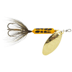 Yakima Bait Original Rooster Tail Treble Fishing Lure - Yellow Coachdog