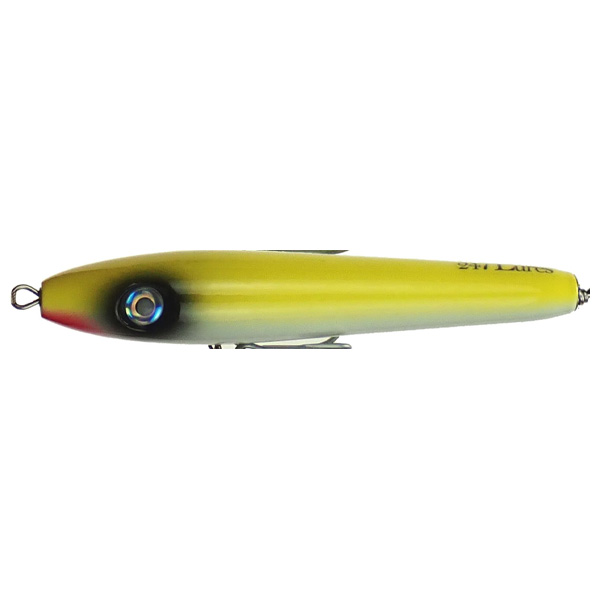247 Lures Mully Spook Fishing Lure - Yellow 1 247 Lures Mully Spook Fishing Lure - Yellow