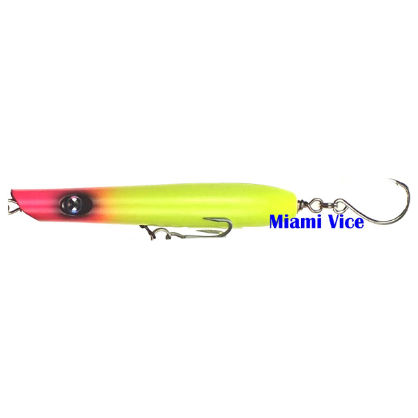 247 Lures Fish Stick Round-Bottom Pencil Popper Fishing Lure - Miami Vice 1 247 Lures Fish Stick Round-Bottom Pencil Popper Fishing Lure - Miami Vice