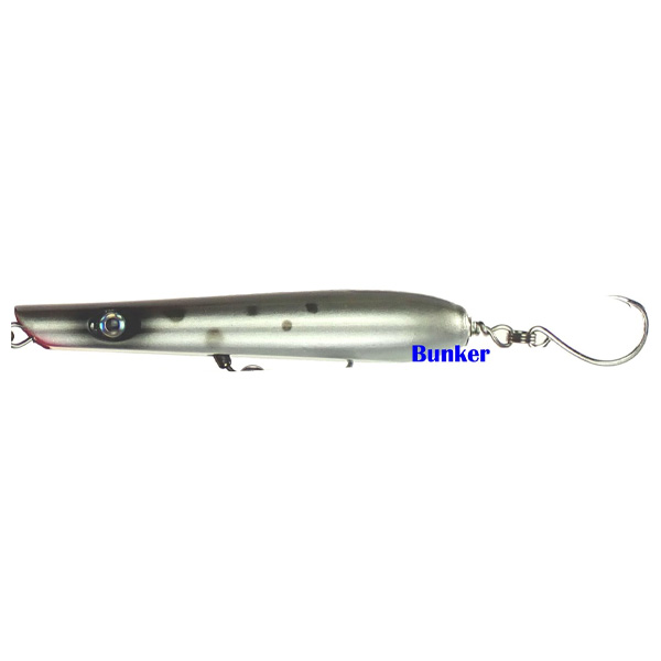 247 Lures Sea Special Flat-Bottom Pencil Popper Fishing Lure, 7" - Bunker 1 247 Lures Sea Special Flat-Bottom Pencil Popper Fishing Lure, 7" - Bunker