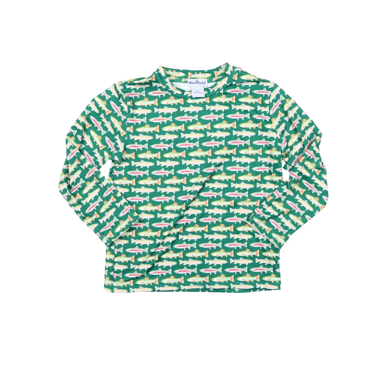 BlueQuail Clothing Co. Kids Evergreen Trout Long Sleeve Performance Tee 1 BlueQuail Clothing Co. Kids Evergreen Trout Long Sleeve Performance Tee