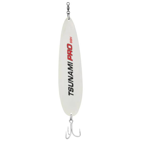 Tsunami Heavy Pro Flutter Spoon Lure, 9" - Pearl 1 Tsunami Pro Flutter Spoon Lure - Pearl