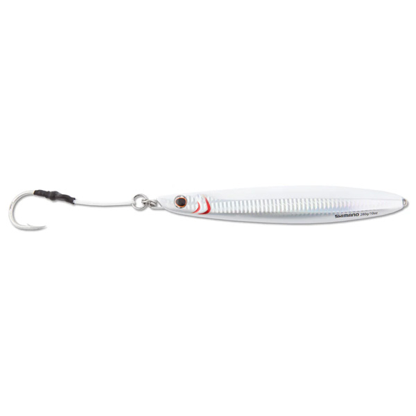 Shimano Butterfly Flat-Side Jig Lure, 4.72" - White/Silver 1 Shimano Butterfly Flat-Side Jig Lure - White/Silver