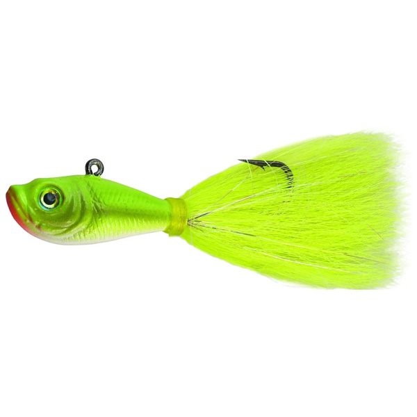 SPRO Bucktail Jig Lure, 4oz - Crazy Chartreuse 1 SPRO Bucktail Jig Lure - Crazy Chartreuse