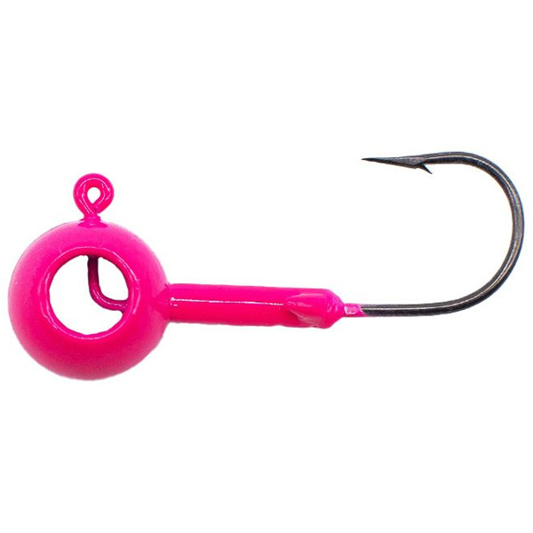 Leland's Lures Eye Hole Round Head Scent Holder Jig Lures, 1/32oz - Pink 1 Leland's Lures Eye Hole Round Head Scent Holder Jig Lures - Pink