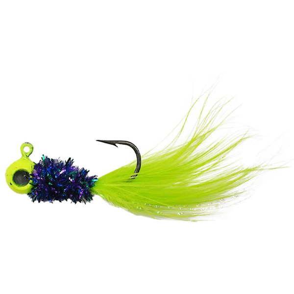 Leland's Lures Eye Hole Hair Jig Lures - Junebug 1 Leland's Lures Eye Hole Hair Jig Lures - Junebug