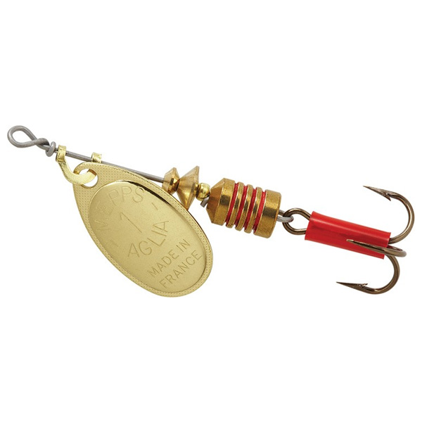 Mepps Aglia Plain Treble Spinner Lure, #1 - Gold 1 Mepps Aglia Plain Treble Spinner Lure, #1 - Gold