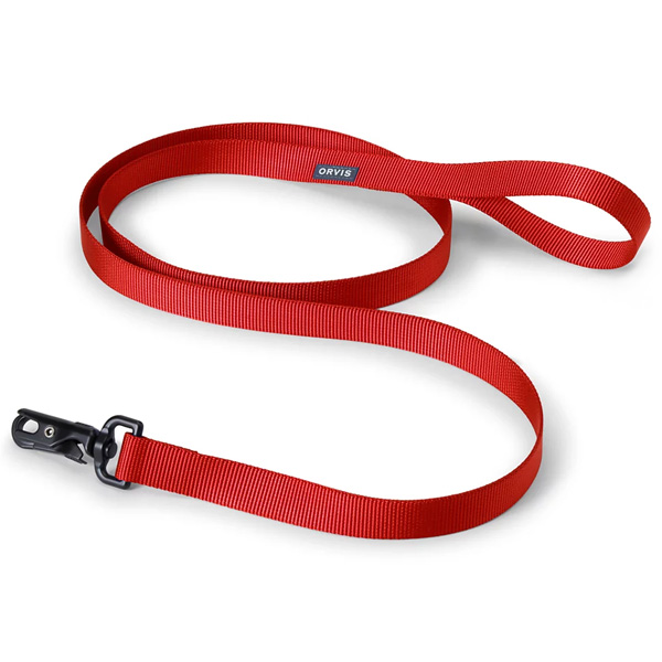 Orvis Woven Polyester Dog Leash - Red 1 Orvis Woven Polyester Dog Leash - Red