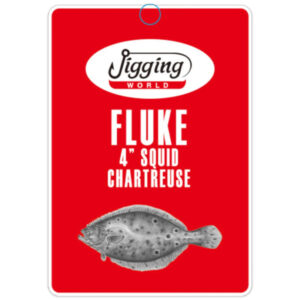 Jigging World Fluke Rig with Squid Teaser Lure - Chartreuse