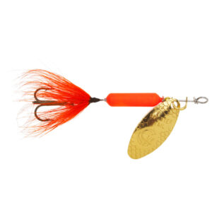 Yakima Bait Original Rooster Tail Treble Fishing Lure - Orange Flo