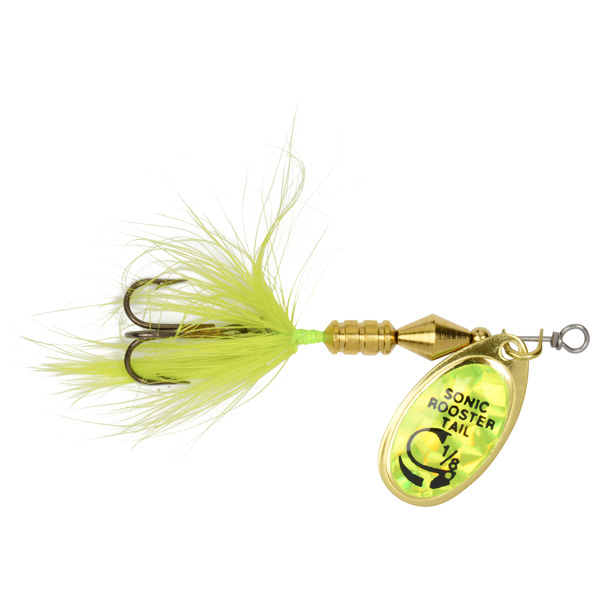 Yakima Bait Sonic Rooster Tail Spinner Lure, 1/8oz - Chartreuse Mylar 1 Yakima Bait Sonic Rooster Tail Spinner Lure - Chartreuse Mylar
