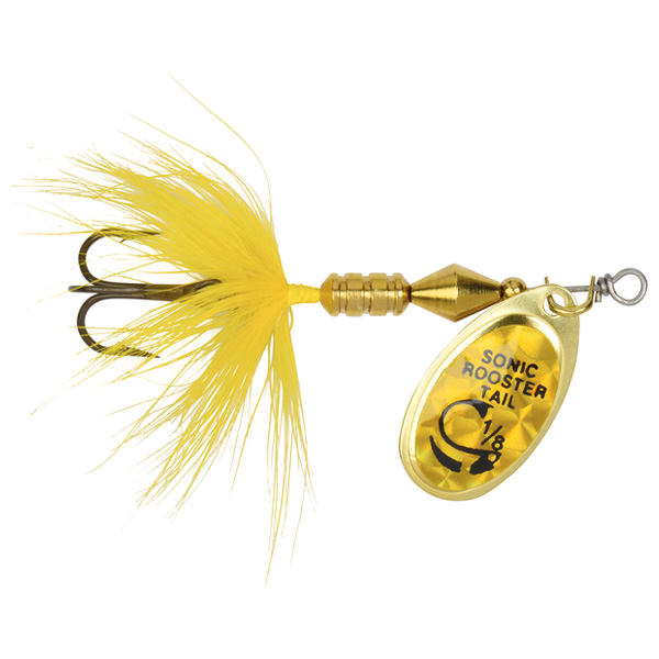 Yakima Bait Sonic Rooster Tail Spinner Lure, 1/16oz - Yellow Mylar 1 Yakima Bait Sonic Rooster Tail Spinner Lure - Yellow Mylar