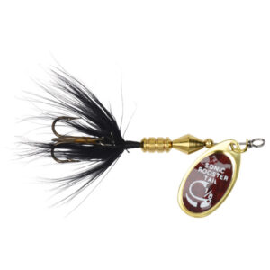 Yakima Bait Sonic Rooster Tail Spinner Lure - Black Mylar