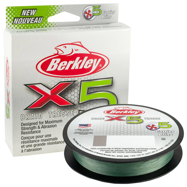 Berkley x5 Braid Fishing Line Filler Spool, 15lb 164yd - Low-Vis Green 1 Berkley x5 Braid Fishing Line Filler Spool - Low-Vis Green