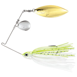 VMC RSS Redline Series Colorado/Willow Spinnerbait Fishing Lure - Chartreuse and White Shad