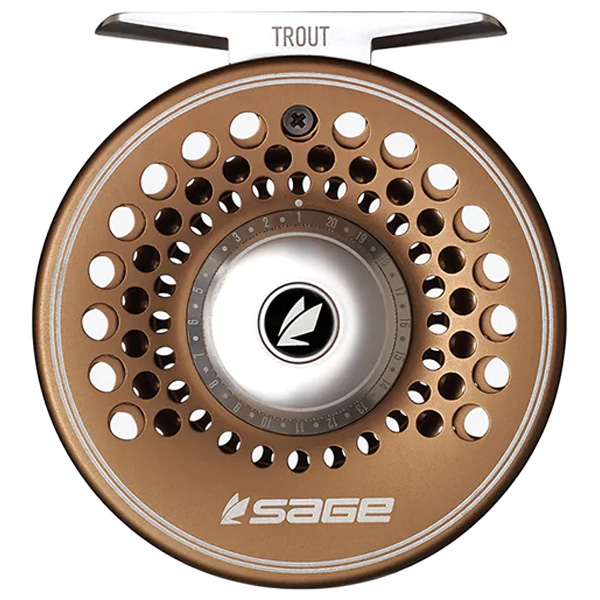Sage TROUT Fly Fishing Reel, 4/5/6 - Bronze 1 Sage TROUT Fly Fishing Reel - Bronze