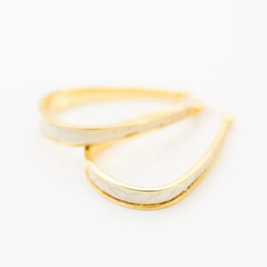 Teal Heron SAVANNAH EARRINGSS White SALMON GOLD