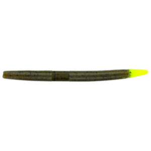 Yamamoto Baits Senko Soft Bait Lures - Green Pumpkin Pepper with Chartreuse Tail