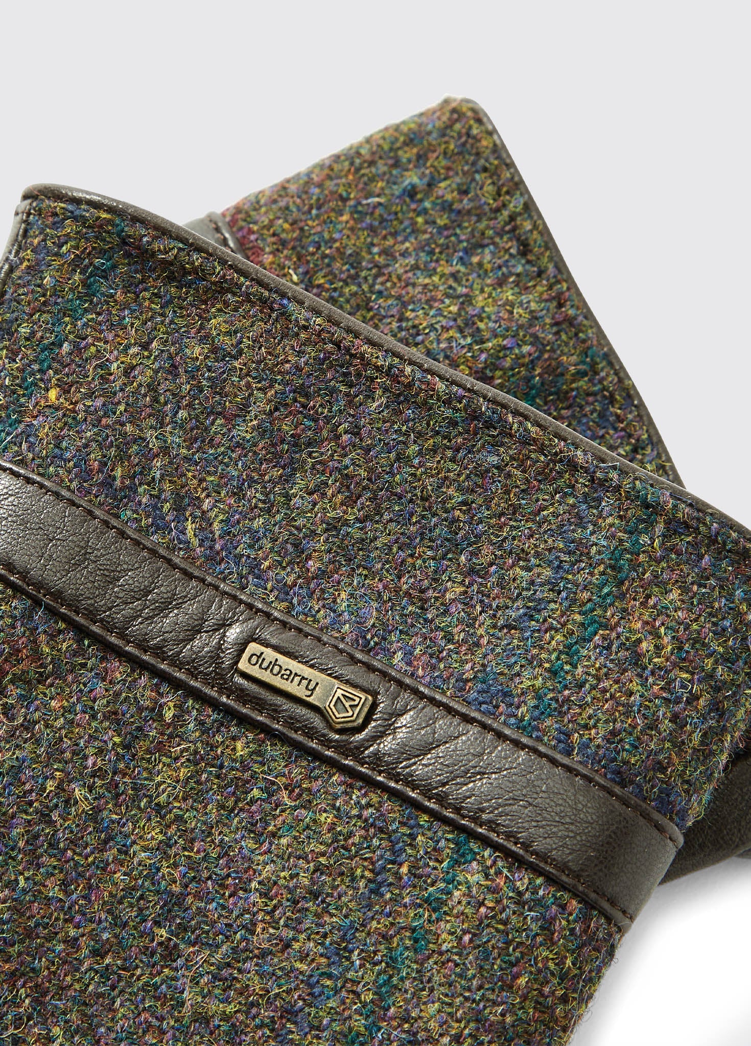 Dubarry Ballycastle Ladies Tweed & Leather Gloves - Hemlock 2 Dubarry Ballycastle Ladies Tweed & Leather Gloves - Hemlock - Image 2